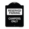 Signmission Designer Series Campers Only, Black & White Heavy-Gauge Aluminum Sign, 24" x 18", BW-1824-24289 A-DES-BW-1824-24289 - alternate 1